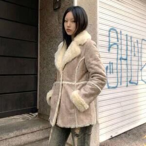 Indie Sleaze Snake Print Fur Jacket 90s Vamp Cybercore